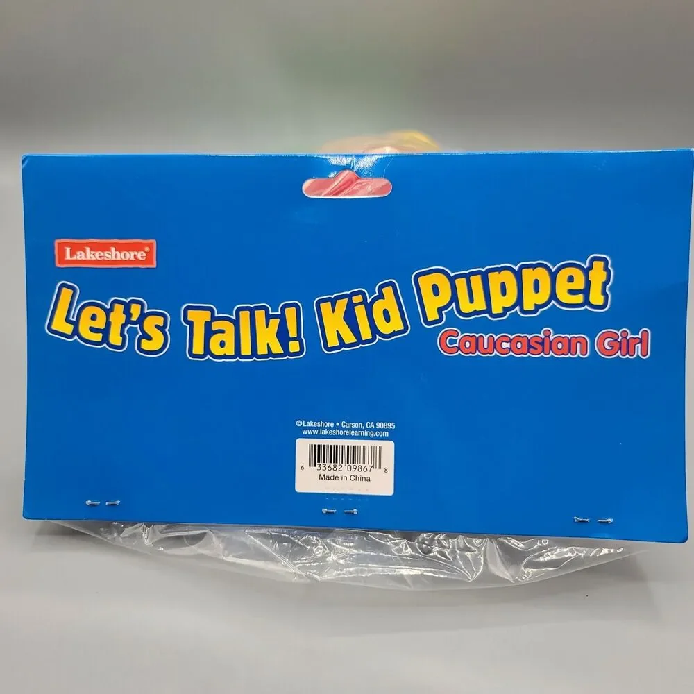 Lakeshore Learning Hand Puppet Caucasian Girl Let's Talk Pretend Play Sealed